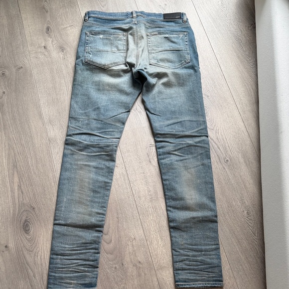 Amiri Men's Distressed Blue Jeans - Picture 6 of 6